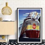 vintage eisenbahnplakat