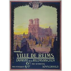 vintage poster reims 1
