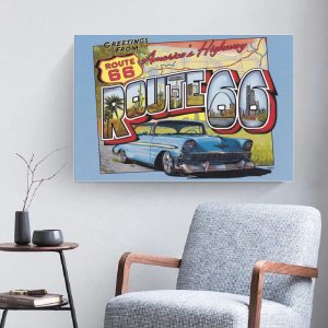 vintage route 66 poster 1