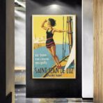 vintage poster saint jean de luz 1