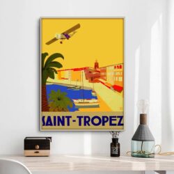 vintage poster saint tropez 1