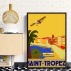 vintage poster saint tropez 1