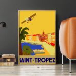 vintage poster saint tropez 1