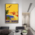 vintage poster saint tropez 1