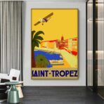 vintage poster saint tropez 1