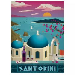 vintage poster santorini 1