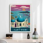 vintage poster santorini 1