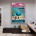 vintage poster santorini 1