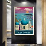 vintage poster santorini 1