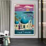 vintage poster santorini 1