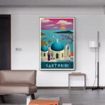 vintage poster santorini 1