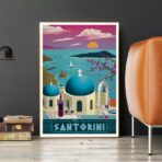 vintage poster santorini 1