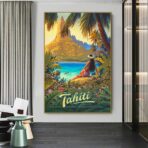 vintage poster tahiti 1