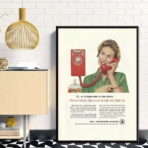 vintage telefonplakat