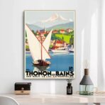 vintage poster thonon 1