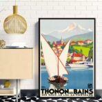 vintage poster thonon 1