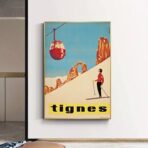 vintage poster tignes 1
