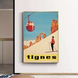 vintage poster tignes 1