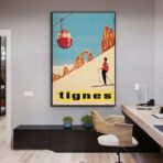 vintage poster tignes 1