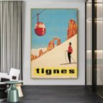 vintage poster tignes 1