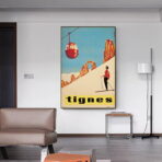 vintage poster tignes 1