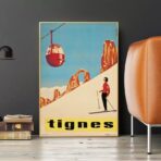 vintage poster tignes 1