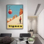 vintage poster tignes 1