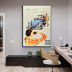 vintage volkswagen poster 1