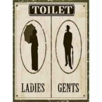 vintage toilettenplakat