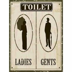 vintage toilettenplakat