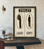 vintage toilettenplakat