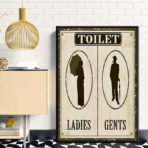 vintage toilettenplakat