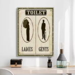 vintage toilettenplakat