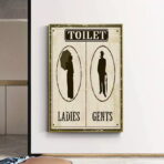 vintage toilettenplakat