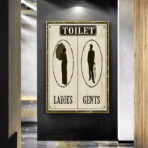vintage toilettenplakat