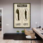 vintage toilettenplakat