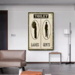 vintage toilettenplakat