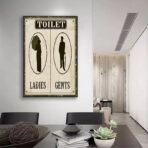 vintage toilettenplakat
