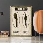 vintage toilettenplakat