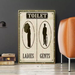 vintage toilettenplakat