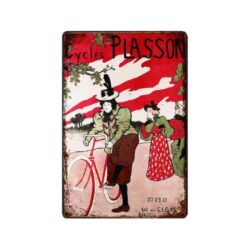 plakette metall vintage zyklen plasson