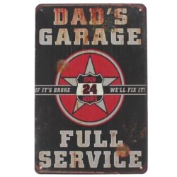vater garage plakette