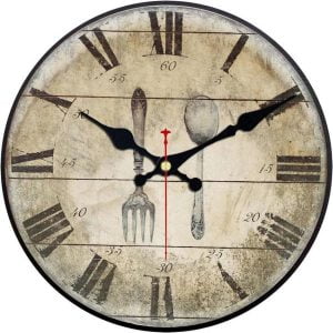 uhr mit gabel loffel