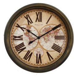 uhr mit weltkarte