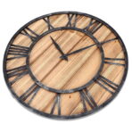 industrieuhr holz und metall
