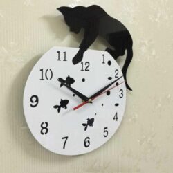katzen wanduhr