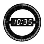vintage digital wanduhr
