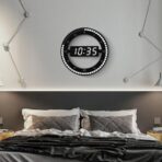 vintage digital wanduhr