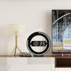 vintage digital wanduhr