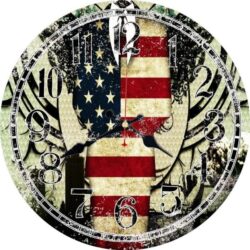 uhr mit amerikanischer flagge